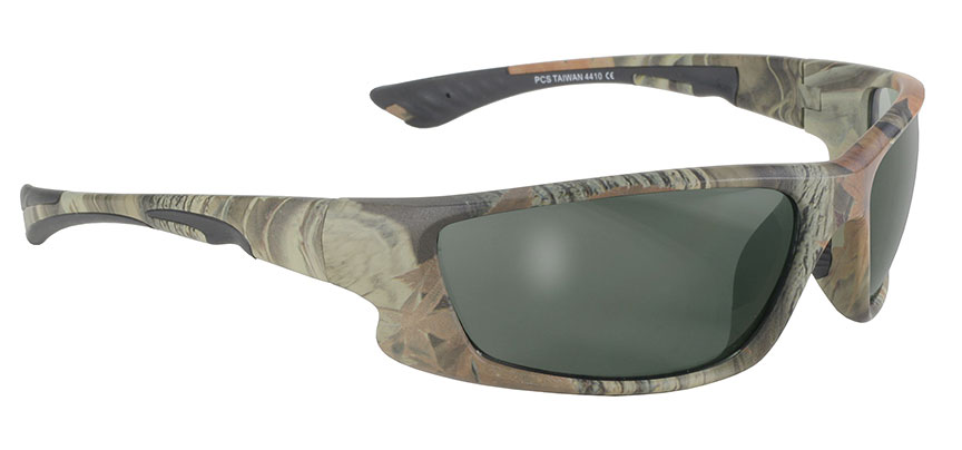 Tribute Camo- 4410 Gray Green Lens/Camouflage wrap sunglass, camo frame, gray-green lens